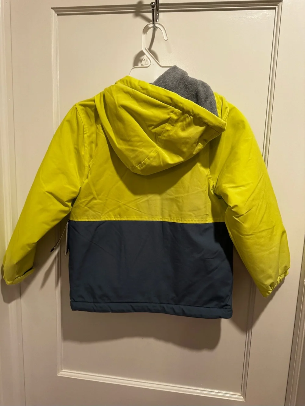 OshKosh B'gosh Two-Tone Yellow and Navy Hooded Rain Jacket
